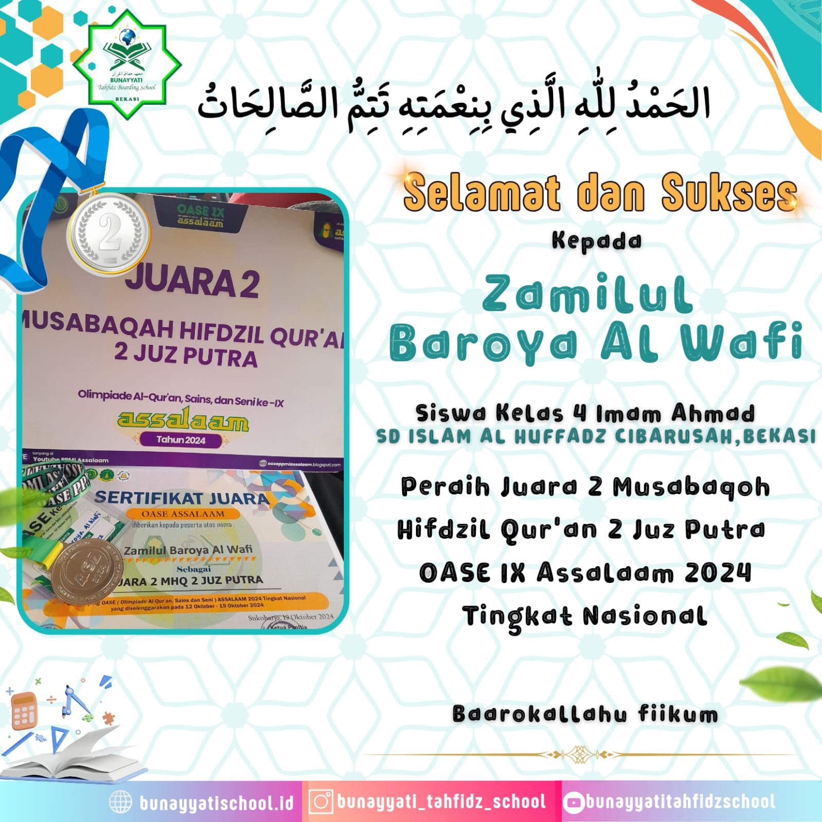 Juara 2 Lomba Musabaqah Hifdzil Qur’an